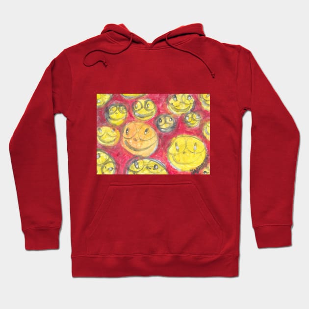 Smiling faces - 1 Hoodie by walter festuccia